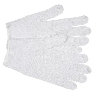 9600M MCR Safety Regular Weight Gloves, Medium, Cotton Polyester Blend, White