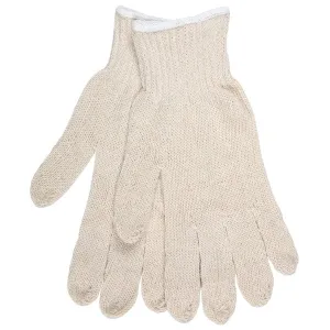 9636S MCR Safety Regular Weight Gloves, Small, Cotton Polyester Blend, Natural