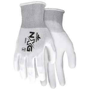 96655XL MCR Safety Memphis Gloves, X-Large, Polyester, White, Knit Wrist Cuff
