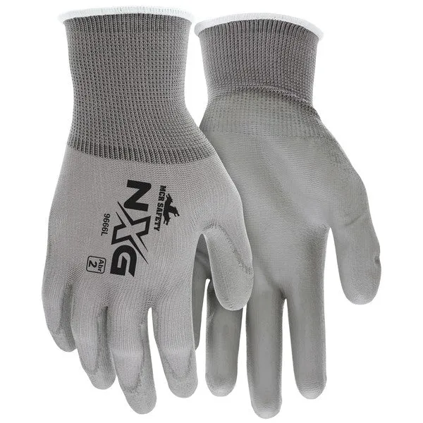 9666M MCR Safety Memphis Gloves, Medium, Nylon, Gray, Knit Wrist Cuff
