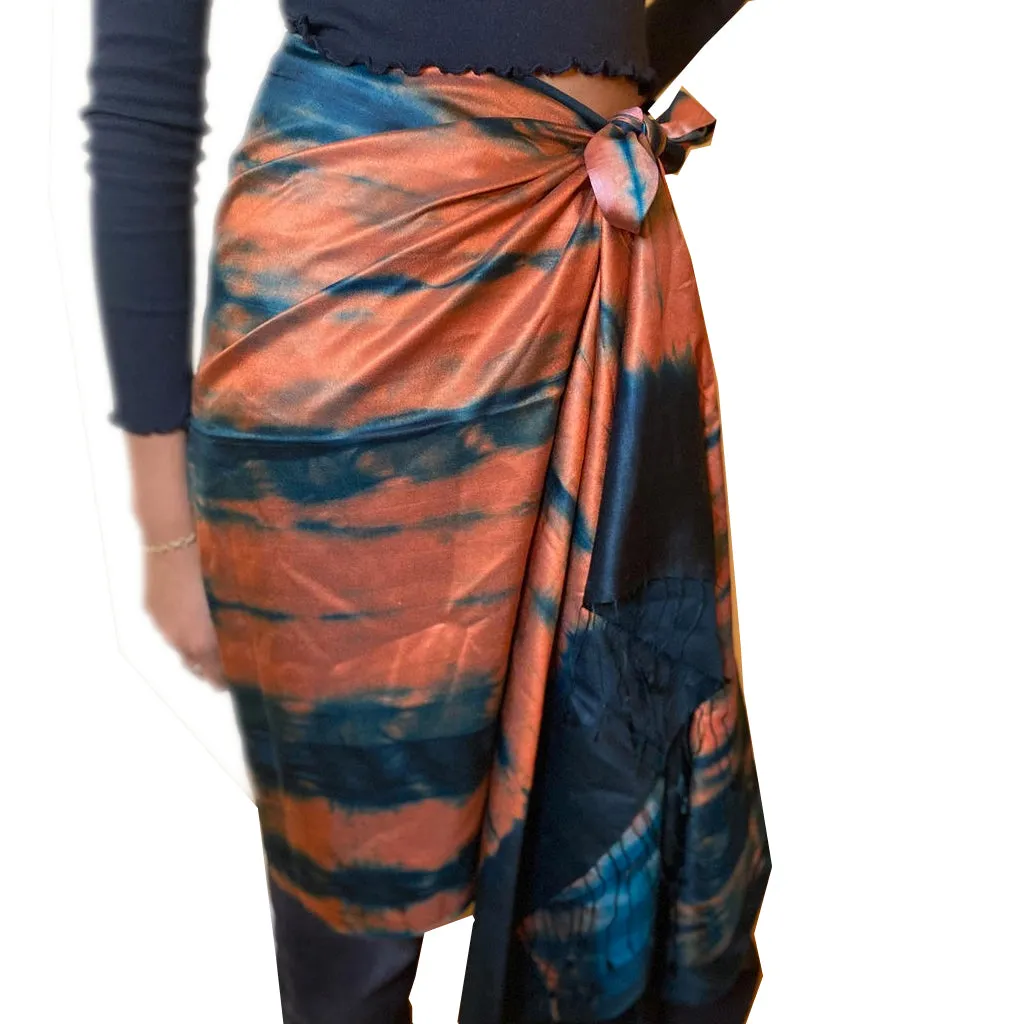 Benares Saffron Silk Scarf