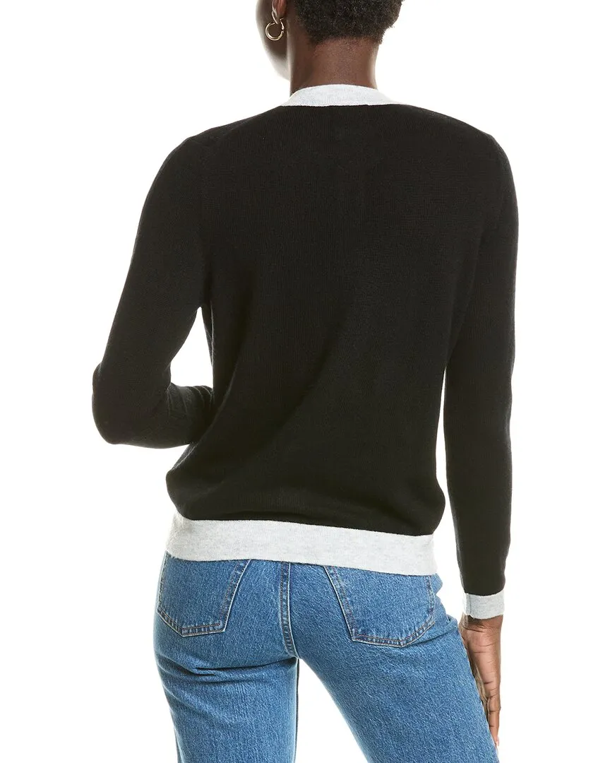 Brodie Cashmere Wool & Cashmere-Blend Contrast Button Jacket