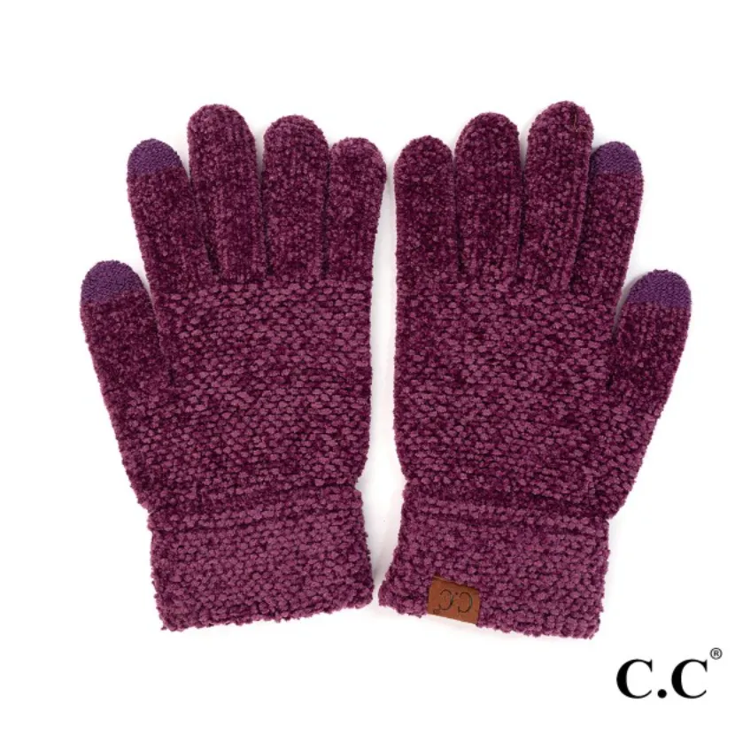 Chenille Gloves-Orchid-50% OFF