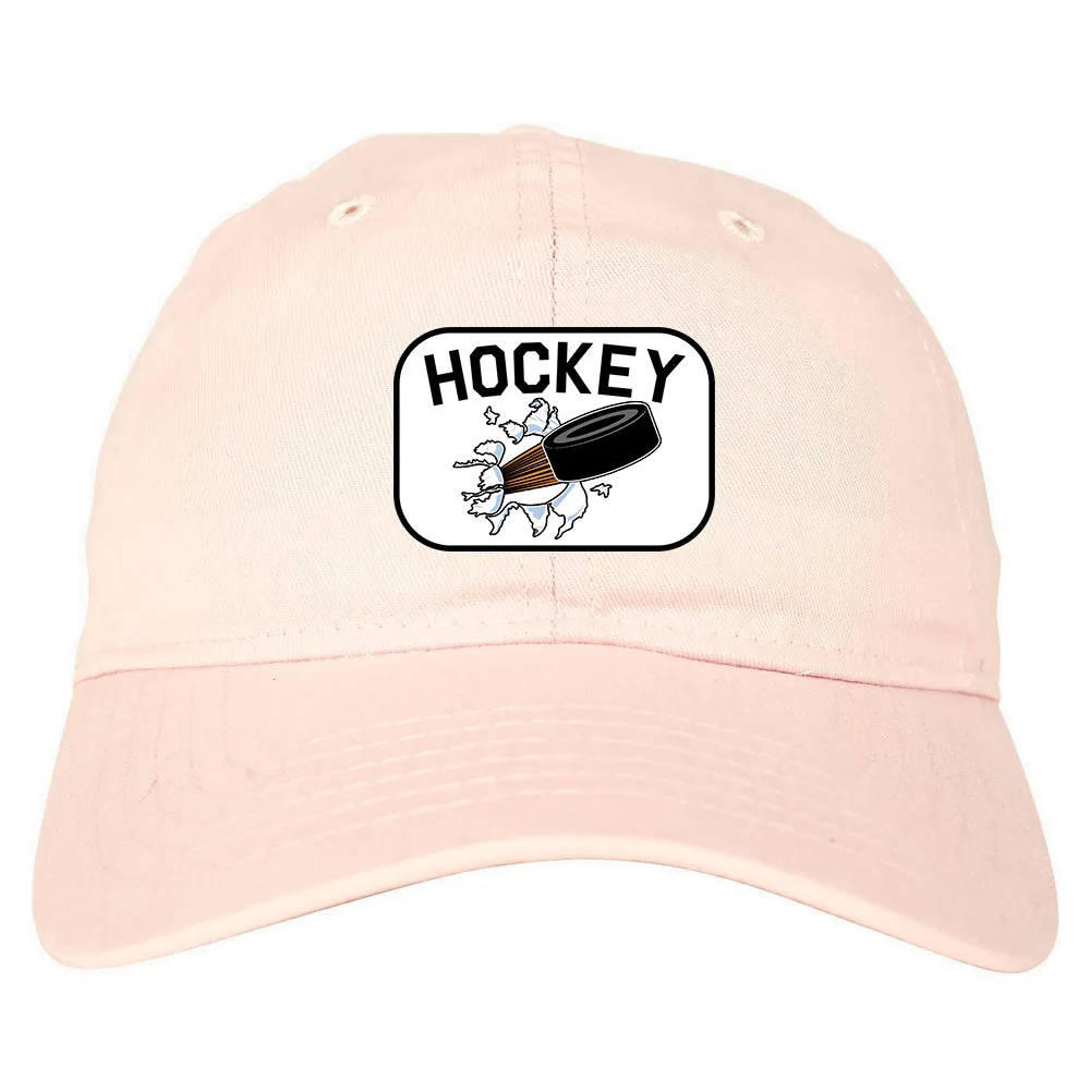 Hockey Goalie Puck Mens Dad Hat Baseball Cap