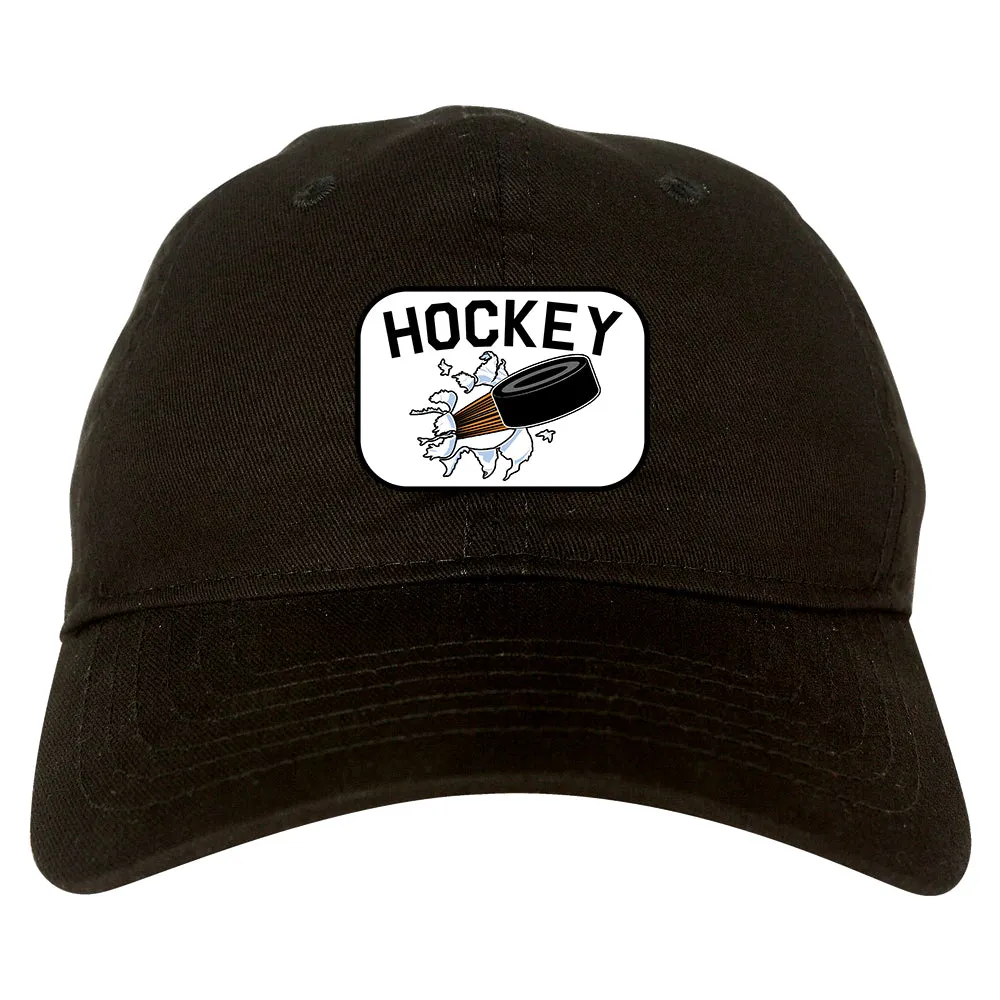 Hockey Goalie Puck Mens Dad Hat Baseball Cap