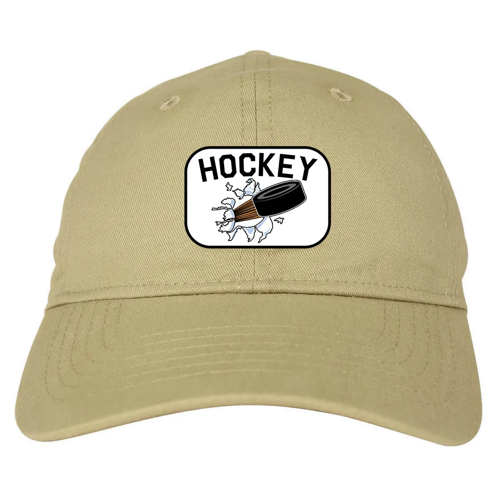 Hockey Goalie Puck Mens Dad Hat Baseball Cap