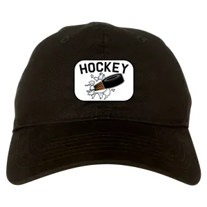 Hockey Goalie Puck Mens Dad Hat Baseball Cap
