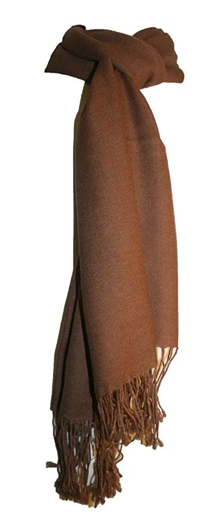 PS 100 Original Cashmere Pashmina Scarf Shawl Throw Nepal 28 X 74 inches