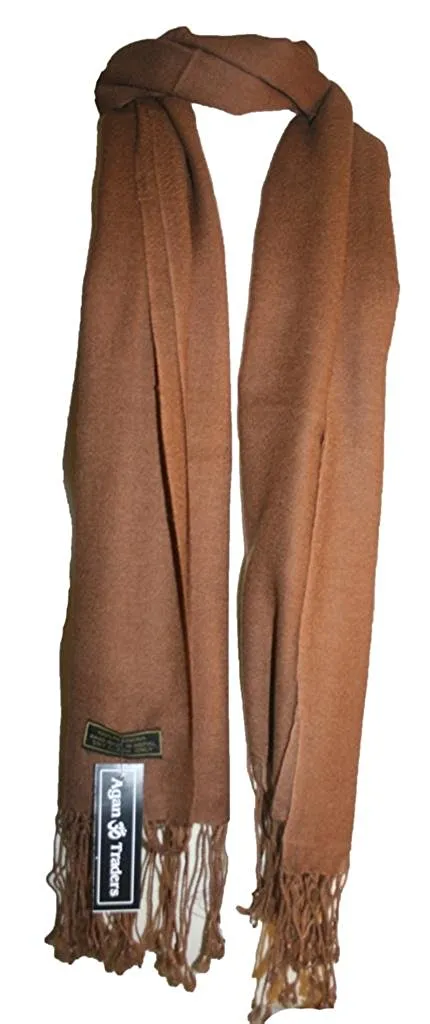 PS 100 Original Cashmere Pashmina Scarf Shawl Throw Nepal 28 X 74 inches