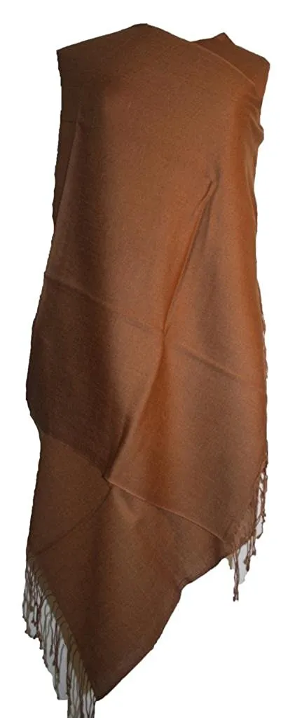 PS 100 Original Cashmere Pashmina Scarf Shawl Throw Nepal 28 X 74 inches