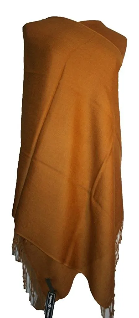 PS 100 Original Cashmere Pashmina Scarf Shawl Throw Nepal 28 X 74 inches