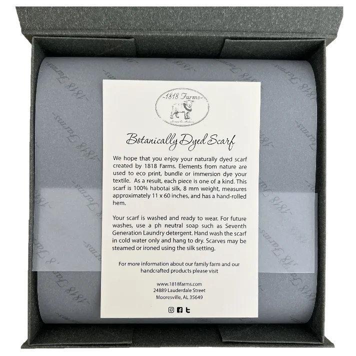 Silk Scarf - Lynn Dark Logwood Elegance