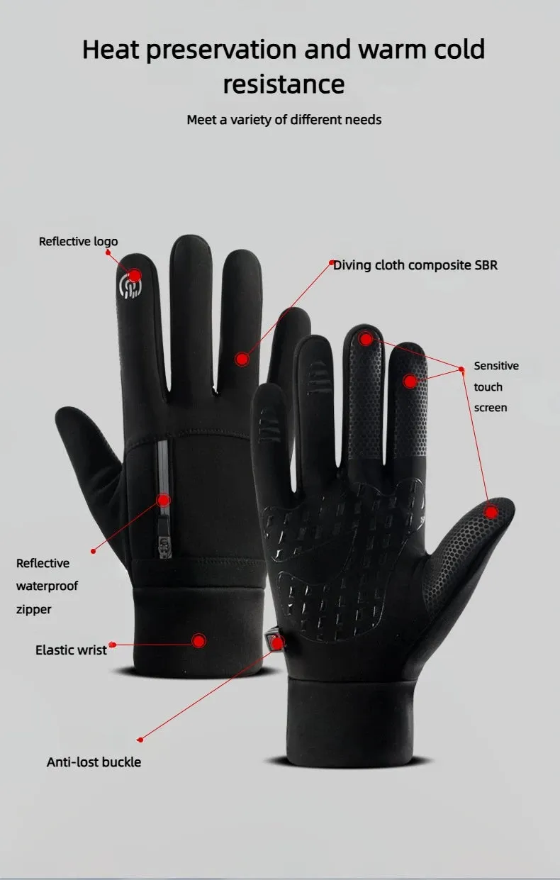 Winter Gloves Waterproof Thermal Sport Glove for Men Women for Running Cycling Driving Ski Hiking Warm Glove for Work