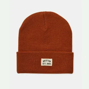 Woodburn Watch Cap Beanie - Rust Orange